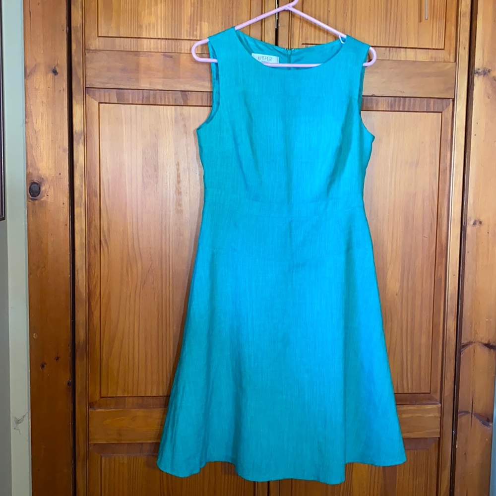 Women’s Green Polyester Kasper Dress Size 8